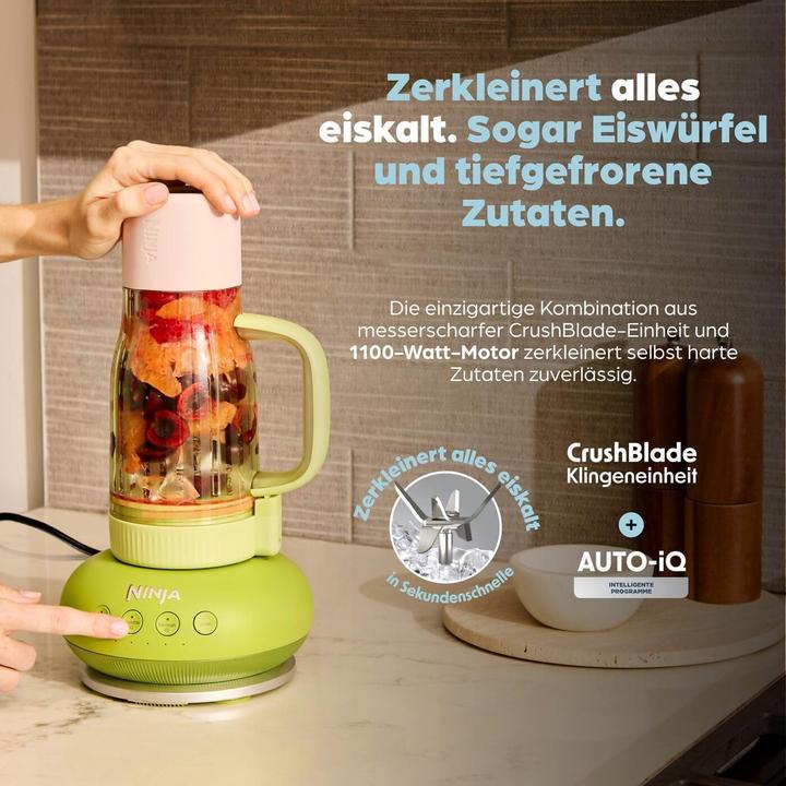 Image du produit Ninja BlendBoss Mixer mit tragbarem Becher, Mixgerät mit abnehmbarem Reisebecher, 3 voreingestellte (1100 W)
