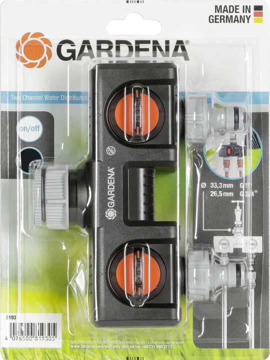 Actual product image Gardena 2-Wege-Verteiler (2 way distributor, 101.60 mm)
