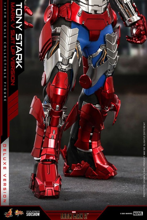 Image du produit Hot Toys Movie Masterpiece 1/6 Tony Stark (Mark V Suit Up Version) Deluxe