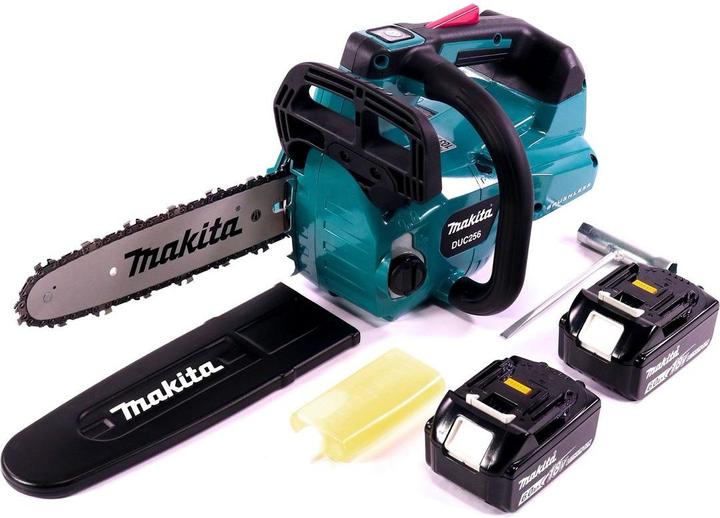Produktbild Makita DUC 256 G Akku Kettensäge 36 V ( 2x 18 V ) Brushless 25 cm + 2x Akku 6,0 Ah - ohne Ladegerät (Akku Kettensäge)