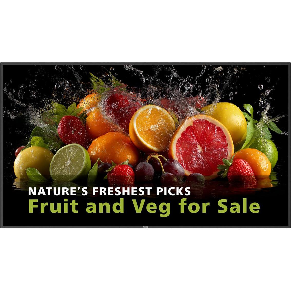 Philips 75IN LCD ADS 4K 38402160 16:9 (3840 x 2160 Pixel, 75"), Digital Signage, Schwarz