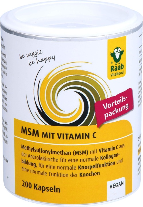 Produktbild Raab MSM mit Vitamin C (200 Stück, Kapseln, 200 g)