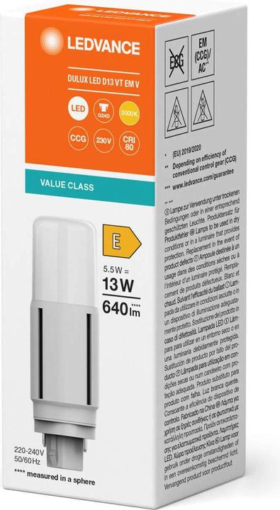 Immagine prodotto Ledvance Lampada compatta a LED (G24d, 5.50 W, 640 lm, 1 x, E)