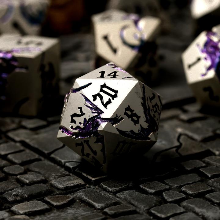 Produktbild Glass Staff Elderwyrm Metal RPG Dice Set