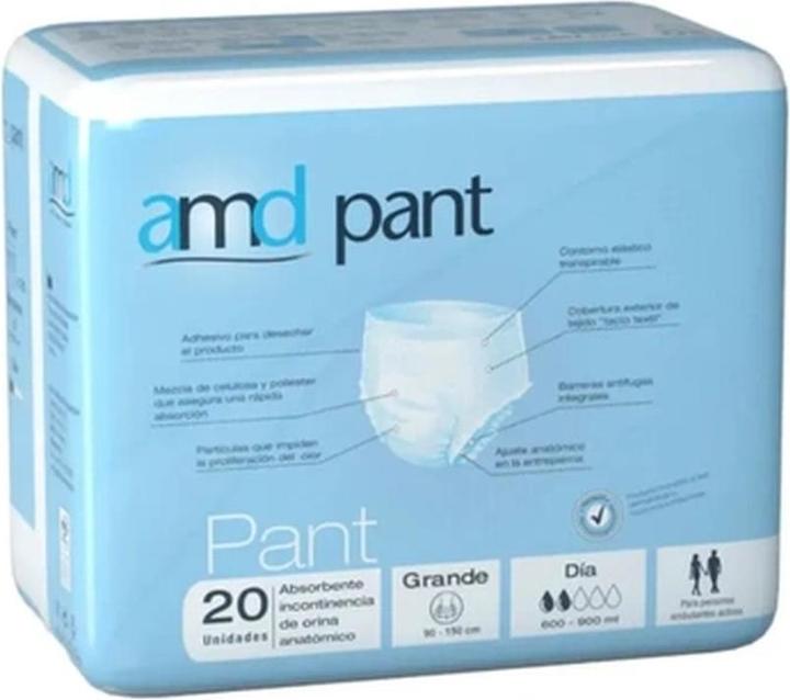 AMD Absorbent Day Pant Panty Liner Large Size 40 Units (40 x, Large)