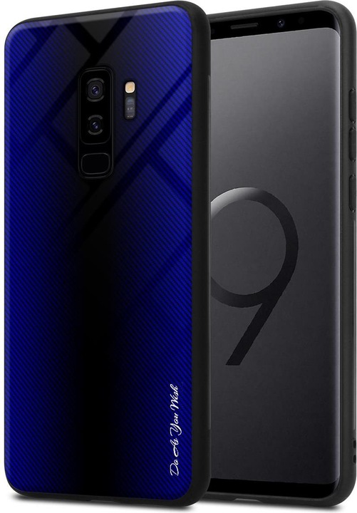 Actual product image Cadorabo TPU Striped Glass Cover (Samsung Galaxy S9+)