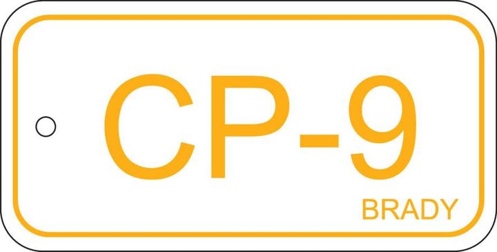 Image du produit Brady B-7527, Étiquette en polypropylène, Energy Source Tag - Control Panel, 75 x 38mm, jaune sur blanc,