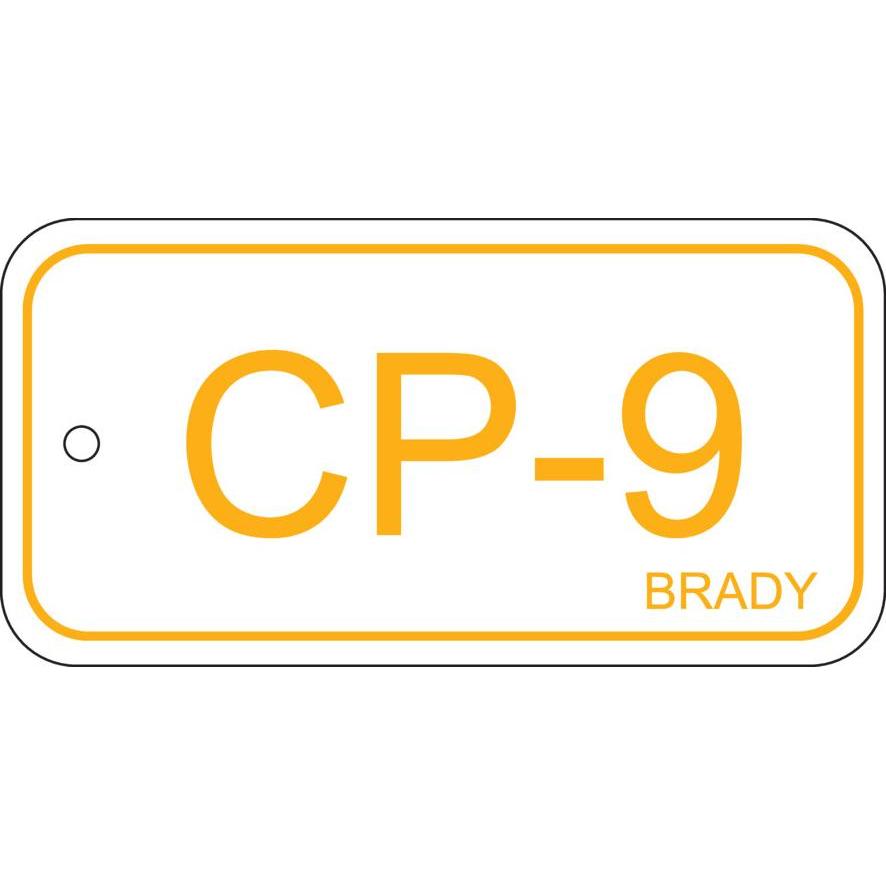 Brady B-7527, Polypropylen Schild, Energy Source Tag - Control Panel, 75 x 38mm, Gelb auf Weiss, Be (ENERGY TAG-CP-9-75X38MM-PP/25)