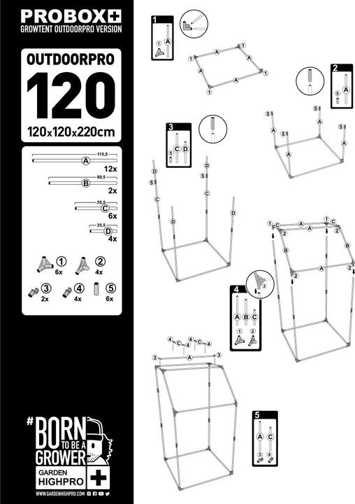 Actual product image Garden HighPro Garden High Pro Pro Box Outdoorpro 120