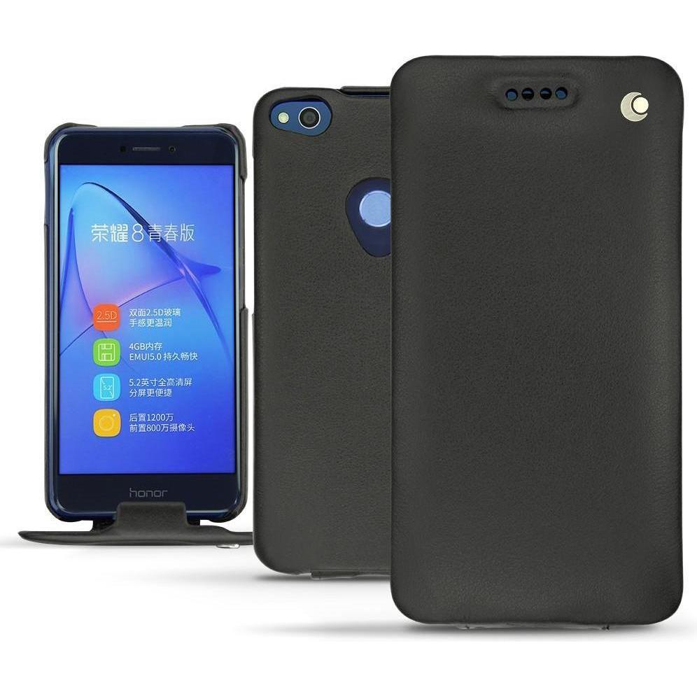 Noreve Lederschutzhülle vertikal (Huawei P8 Lite (2017)), Smartphone Hülle, Schwarz