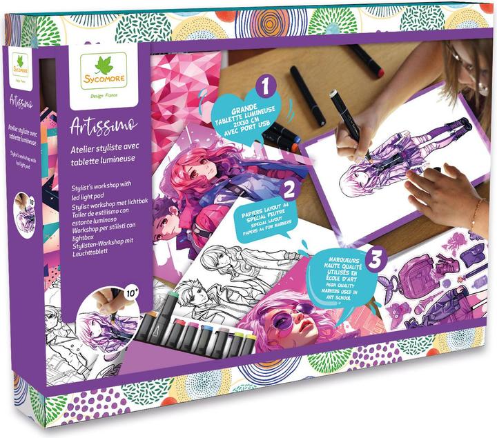 Sycomore Artissimo Xxl+ Atelier Styliste Avec Tablette Lumineuse (Fr-De-It)
