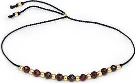 Actual product image Agato Cord bracelet with garnet beads HE21R3G-BK