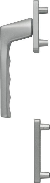 Hoppe TOULON window handle set, outside high, aluminium stainless steel effect