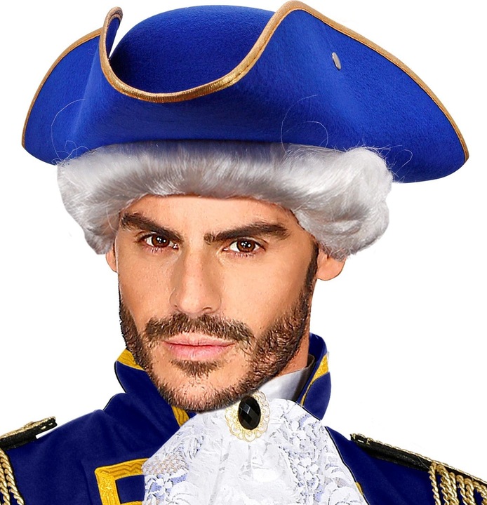 Produktbild Widmann Dreispitz Tricorn Blau mit Goldkante aus Filz