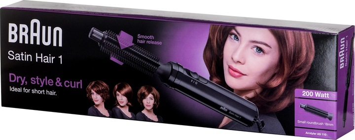 Actual product image Braun Satin Hair 1 AS 110 Hot air brush Lilac
