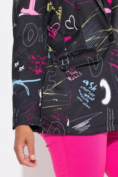 Produktbild Angel of Style Blazer, Scribbledruck, Revers, farbiges Futter (46)