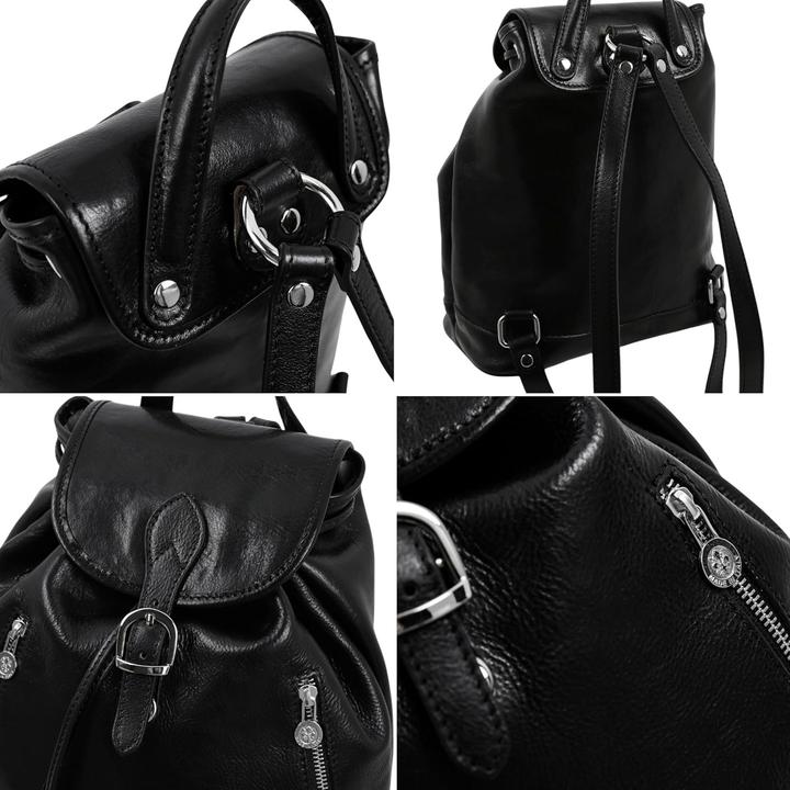 Actual product image Time Resistance Small Stylish Leather Backpack