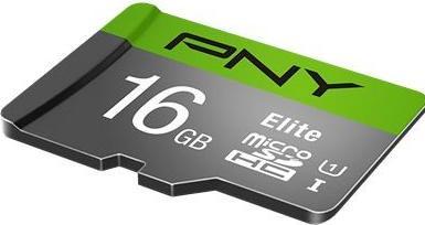 Actual product image PNY microSDHC card Elite UHS-I U1 16 GB (16 GB, microSDHC, U1, UHS-I)