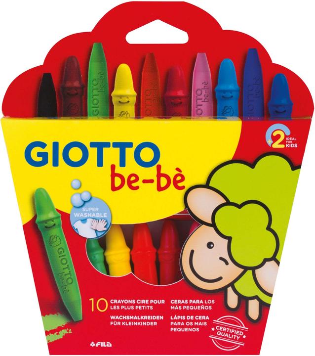Produktbild Giotto Wachsmalstifte be-bé Nicht brechbar (Mehrfarbig, 10 x)
