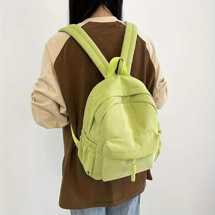 Produktbild Only-Bags.Store Kleiner Rucksack aus Cord, lässiger Reiserucksack, einfacher Moderucksack (10 l)