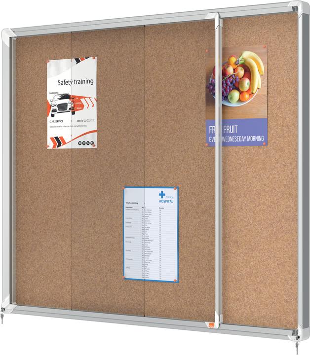 Actual product image Nobo Lockable Notice Board Premium Plus Indoor Cork (Bulletin board)