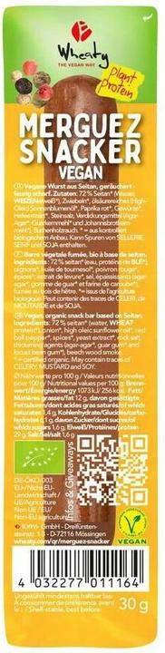 Image du produit Wheaty Snacker de merguez VEGAN Bio (30 g)