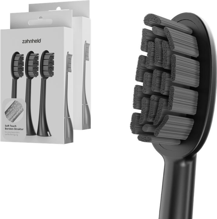 Actual product image Zahnheld Basic Soft brush head 6x black (6 x)