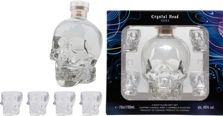 Produktbild Crystal Head Vodka mit Etui und 4 Shotgläsern (1 x 70 cl)