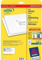 Productafbeelding Avery Dennison Etiquette d'adresse jet d'encre, 63,5 x 33,9 mm, blanc
