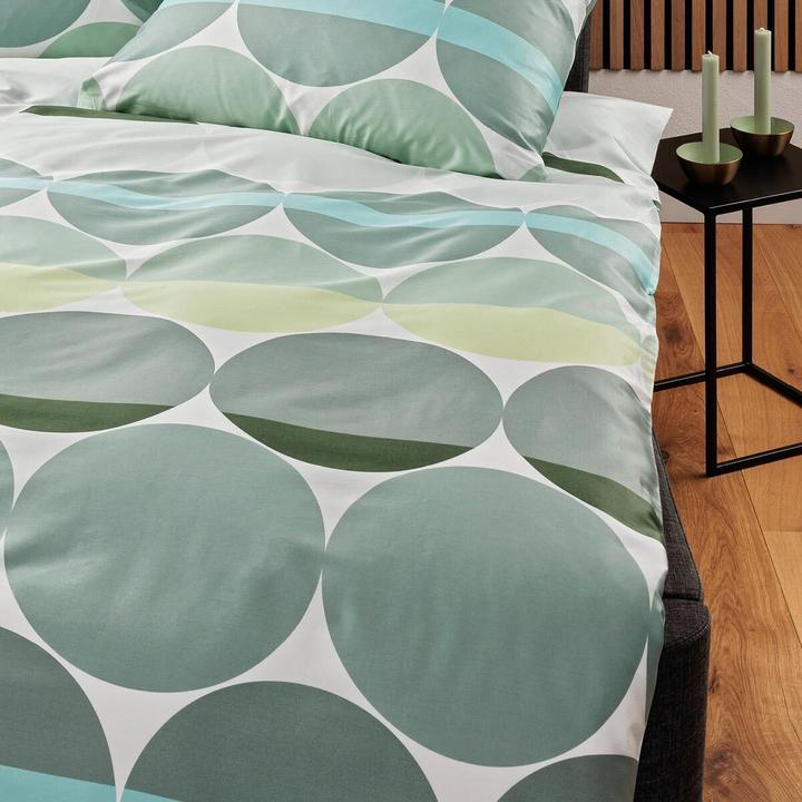 Produktbild Janine Mako-Satin Bettwäsche J.D. 87104 salbeigrün (Bettwäsche Set, 135 x 200 cm, 80 x 80 cm)