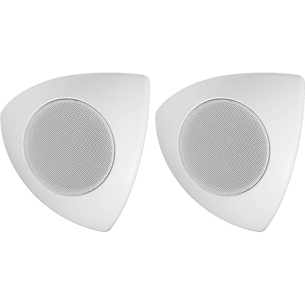 Thumbnail - Monacor Ecklautsprecher MKS-48/WS 30 W (1 Paar), Einbaulautsprecher, Weiss