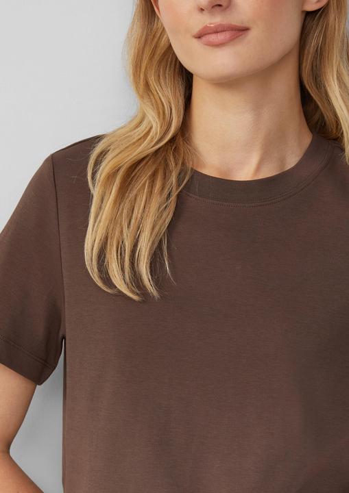 Produktbild S.Oliver T-Shirt Verkürztes T-Shirt aus Interlockjersey (46)