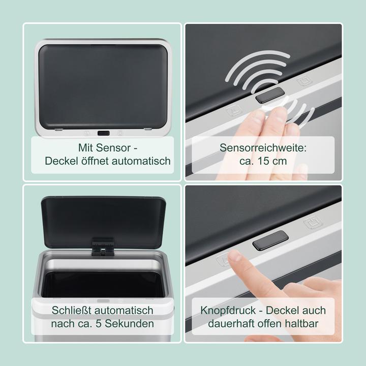 Produktbild Relaxdays Sensor-Mülleimer (40 l)