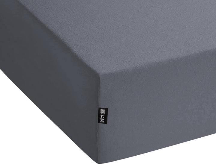 Produktbild Beliani Spannbettlaken Baumwolle dunkelgrau 160 x 200 cm JANBU (160 x 200 cm)