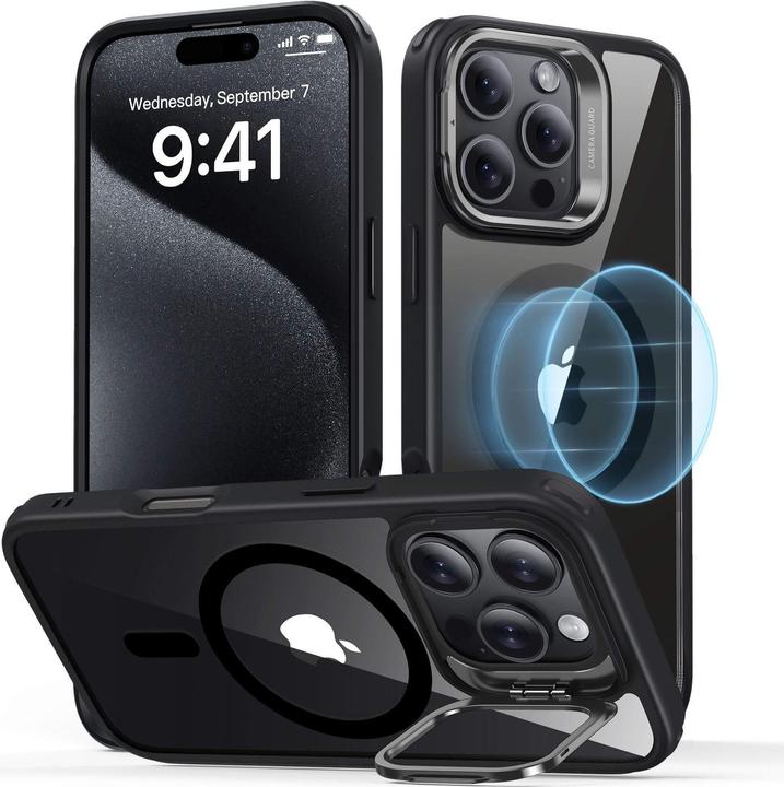 Produktbild ESR Classic Hybrid HaloLock Case mit Stash Stand (Apple iPhone 16 Pro)