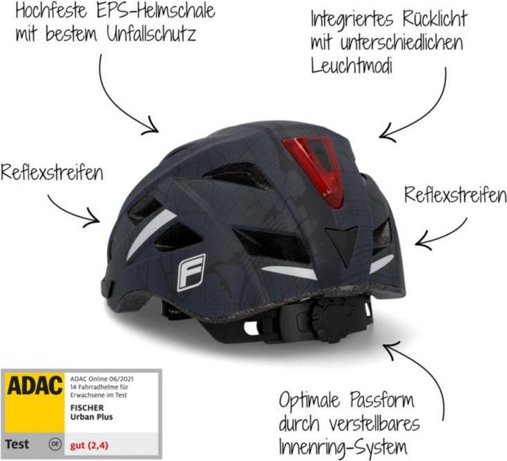 Productafbeelding Fischer Fietshelm Urban Brooklyn L/XL (58 - 61 cm)