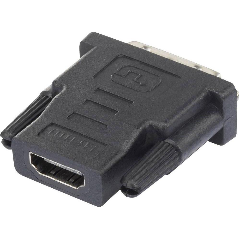 Thumbnail - Renkforce Videoanschluss (DVI, 5 cm), Data + Video Adapter, Schwarz