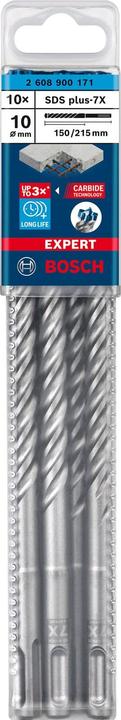 Actual product image Bosch Professional Zubehör EXPERT SDS plus-7X hammer drill bit, 10 x 150 x 215 mm, 10 pcs. (10 millimetres)