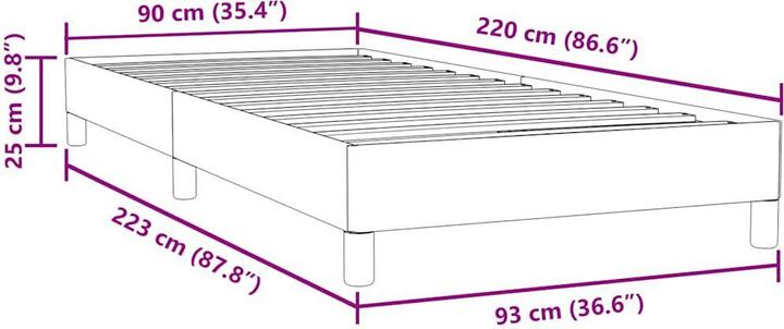 Produktbild vidaXL Boxspringbett (90 x 220 cm)