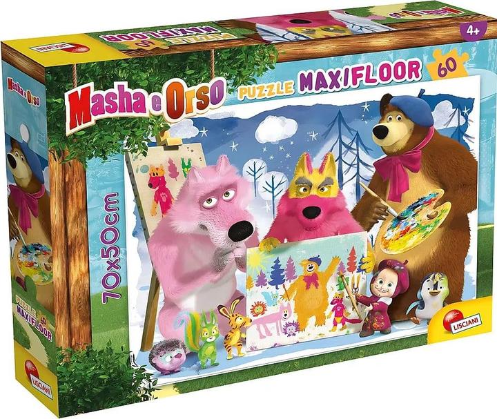 Lisciani Masha E Orso Puzzle Maxifloor 60 Let'S Paint Together! (60 pezzi)
