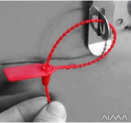 Image du produit Alma Seals Scellés de sécurité, 100 pièces (Serre-câbles en plastique, 200 mm, 100 pcs)