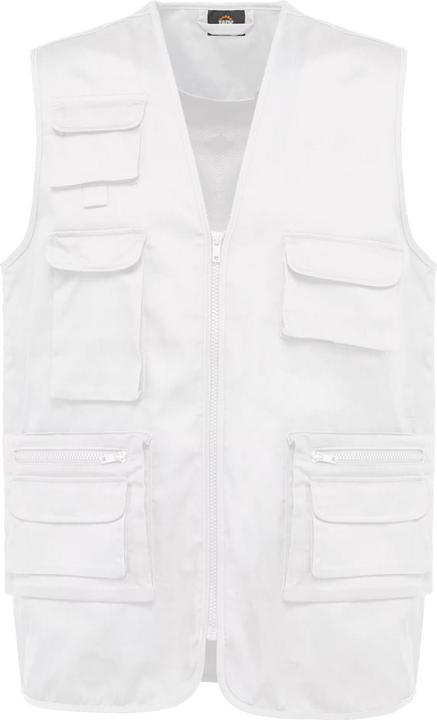 Actual product image Kariban Multi-pocket polycotton gilet, lined (S)