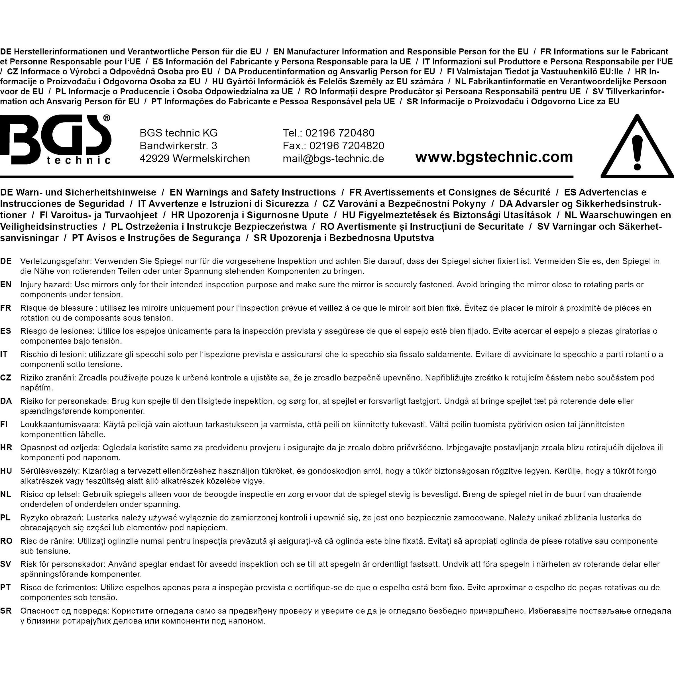 Thumbnail - BGS, Spiegel, Weitwinkelspiegel Ø 450 mm