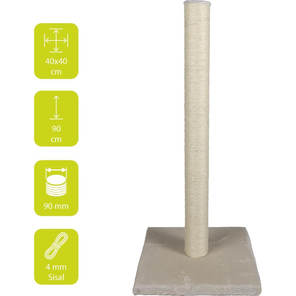 ebi griffoir highpost - 40x40x90 cm - beige - pour chat