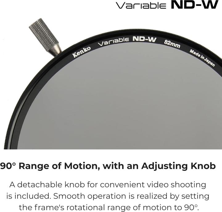 Actual product image Kenko Variable ND Filter (82 mm, Neutral density filter)
