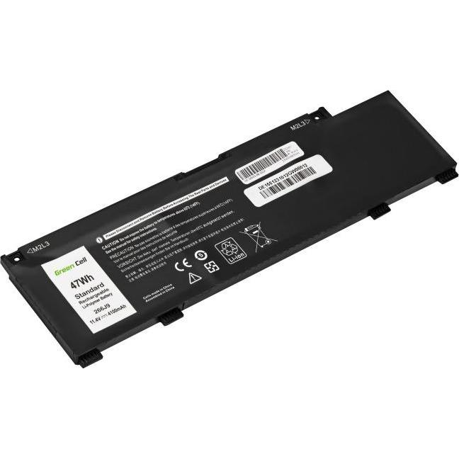 Dell battery 3 CELL 51wh (3 Zellen, 4100 mAh), Notebook Akku, Schwarz