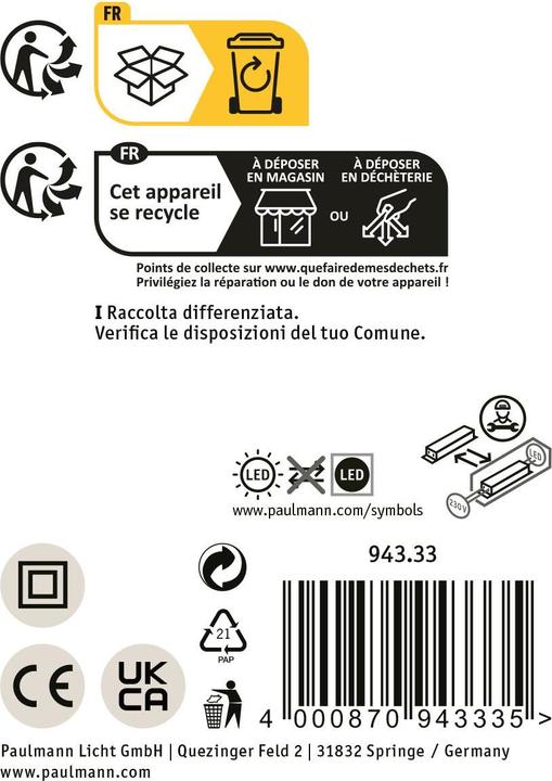 Produktbild Paulmann Ronea (740 lm, IP44)