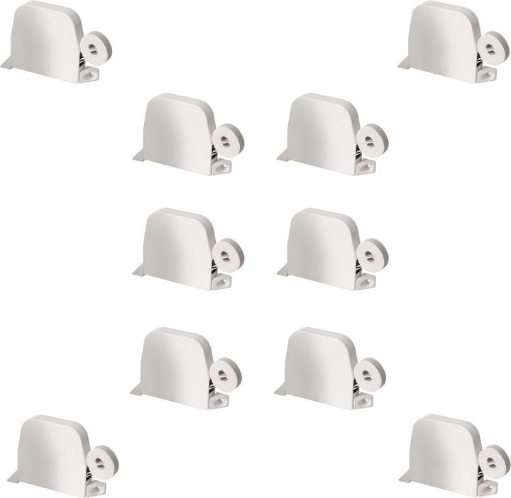 Produktbild Rollwin 10x Rolladen Gurtwickler Aufputz - aus Deutschland - 185mm Lochabstand Weiss - Maxi Rollladen