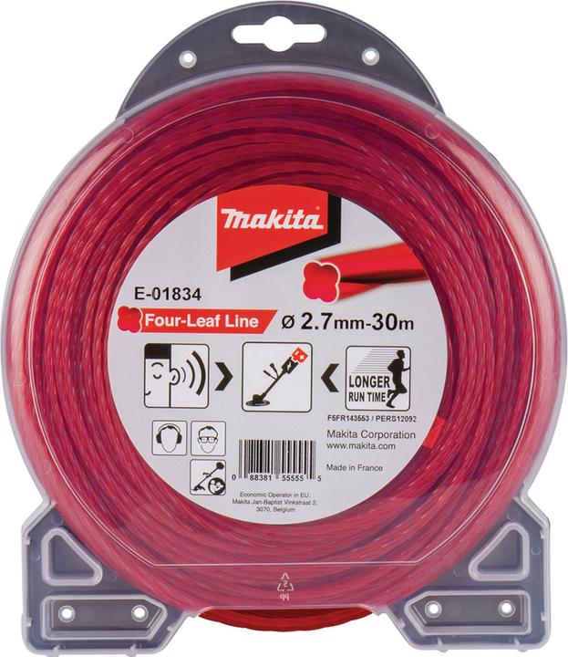 Actual product image Makita Mowing thread Four Leaf 2.7 mm x 30 m (Weed whacker, Trimmer line + line spool)