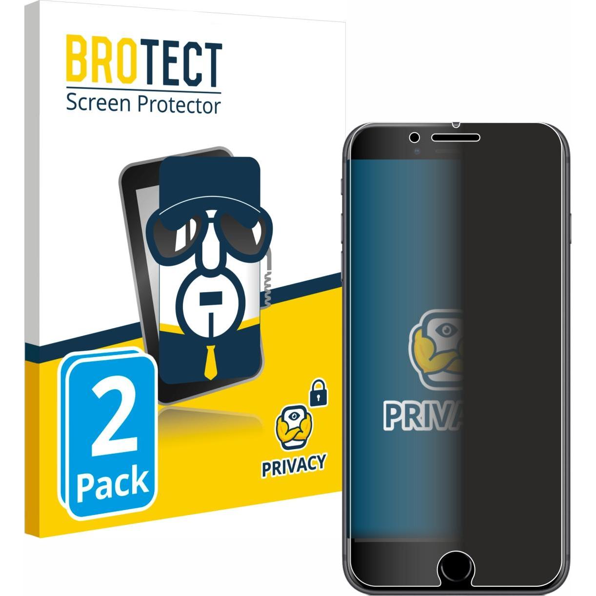 BROTECT Sichtschutzfolie Anti-Spy Privacy Folie Blaulicht-Schutz (2 Stück, Apple iPhone 8 Plus), Smartphone Schutzfolie,...